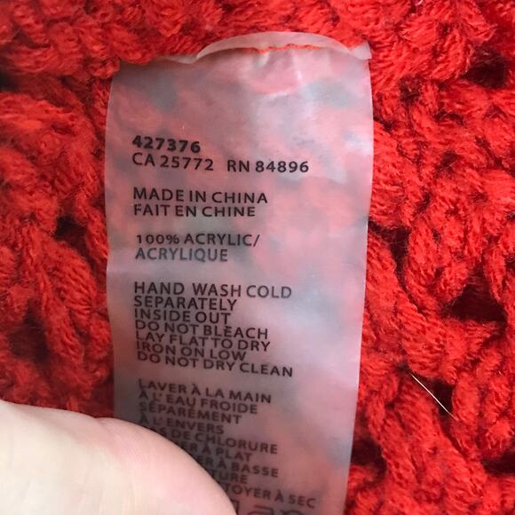 FYLO Long Sleeve Chunky Knit Sweater Red XL - Picture 7 of 7